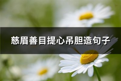 ​慈眉善目提心吊胆造句子(精选80句)