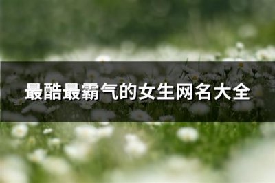 ​最酷最霸气的女生网名大全(共144个)