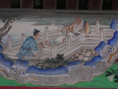 ​民间故事：圮桥纳履，黄石公故意一抖身，张良留下一块跪履石